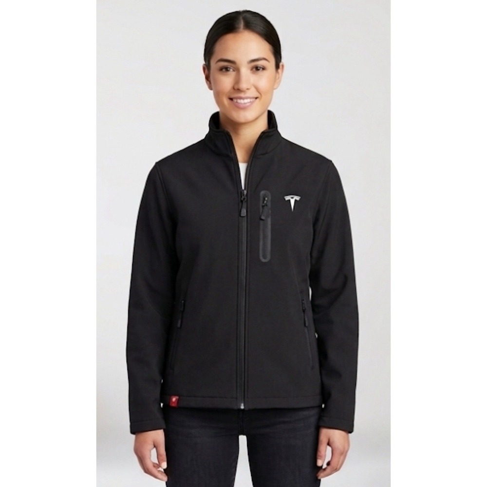 Tesla Motors Corporate Full Zip Soft Shell Fleece Lined Jacket Women's XXL 23x25